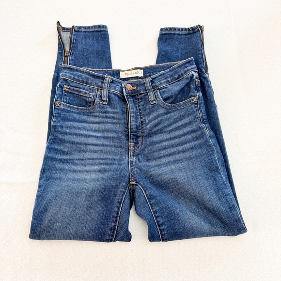 Madewell 10" Roadtripper Medium Wash Denim Jeans Ankle Zipper Size 27 - Picture 3 of 8
